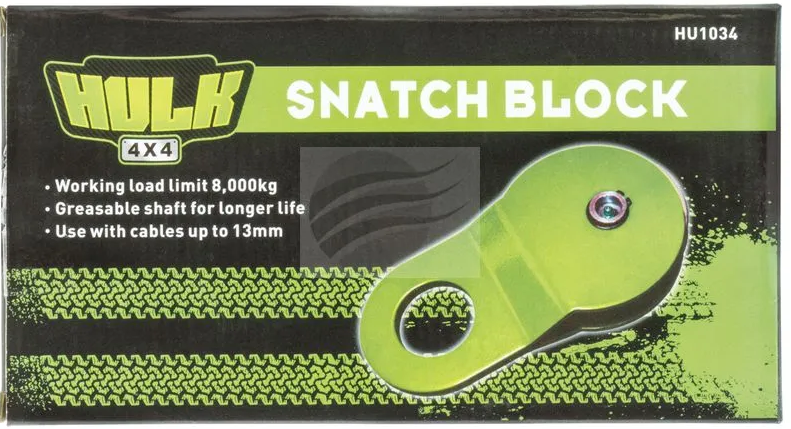 8 TONNE SNATCH BLOCK 8000kg GREEN